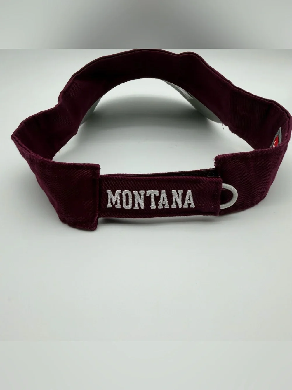 Nike Maroon and Gray Visor with White Logos